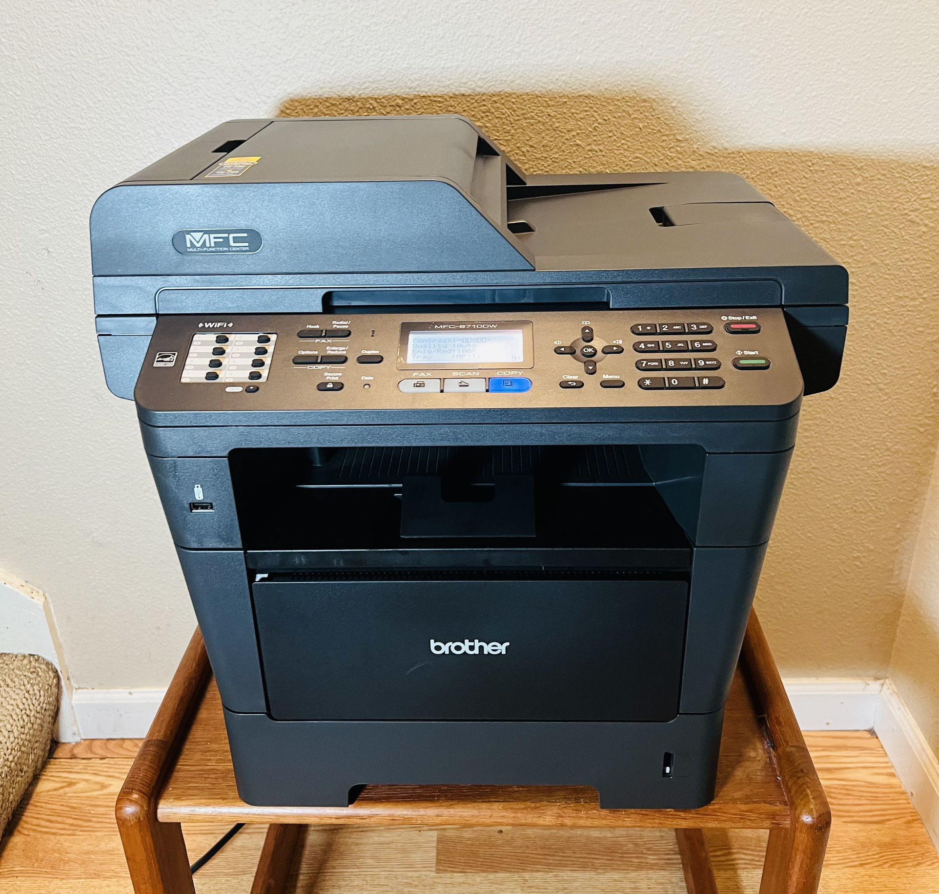 Brother Printer MFC8710DW Wireless Monochrome Printer with Scanner, Copier and Fax, Amazon Dash Replenishment Ready