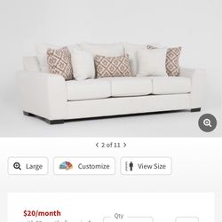 Living Spaces Couch Sofa 