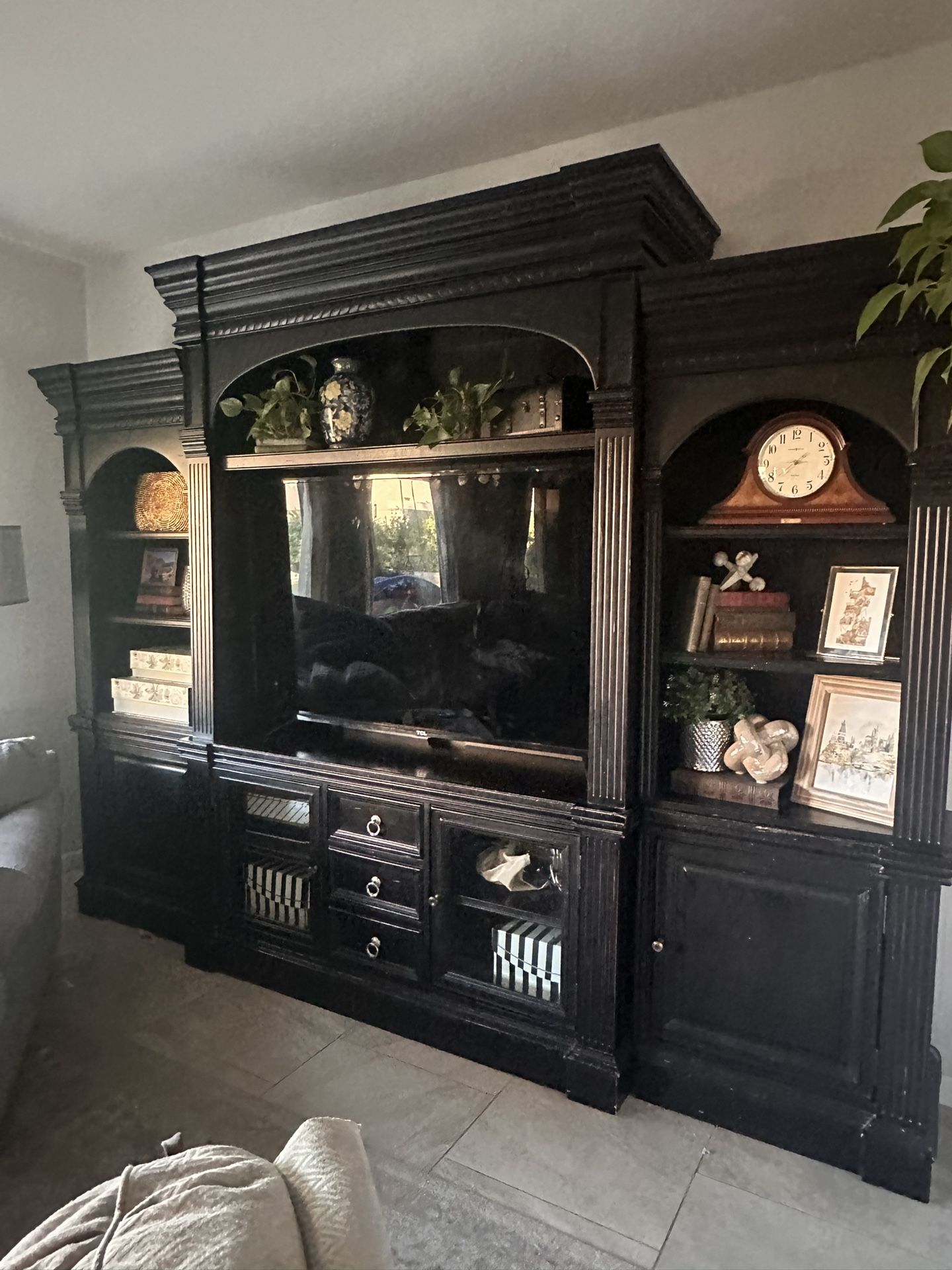 4 Piece Solid Wood Entertainment Center