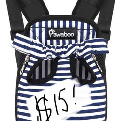 Pawaboo Pet Carrier Backpack, Adjustable Pet Front Cat Dog Carrier Backpack Travel Bag, Legs Out, Easy-Fit For Traveling Hiking Camping For Small Medi