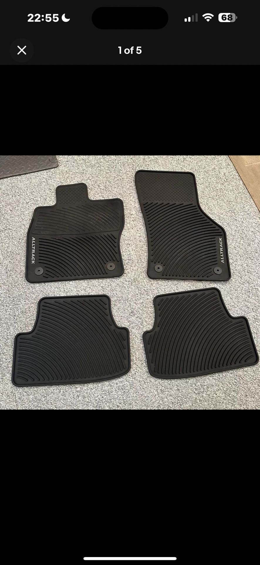 2017 2018 2019 2020 2021 VW Volkswagen ALLTRACK Monster Rubber Floor Mats OEM