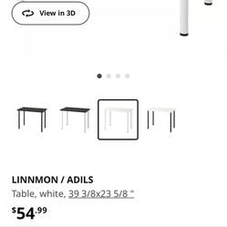 IKEA Table, white, 39 3/8x23 5/8 "
