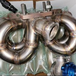 sr20det top mount t3 manifold sch40 stainless pipe