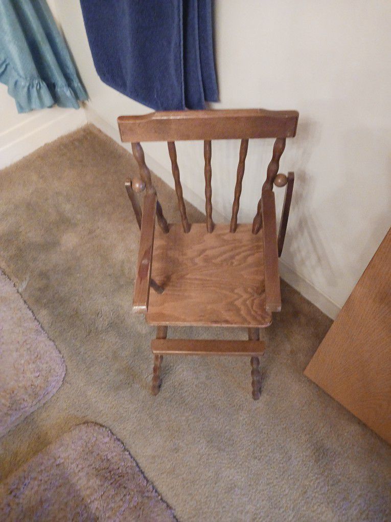 Antique Baby Doll High Chair