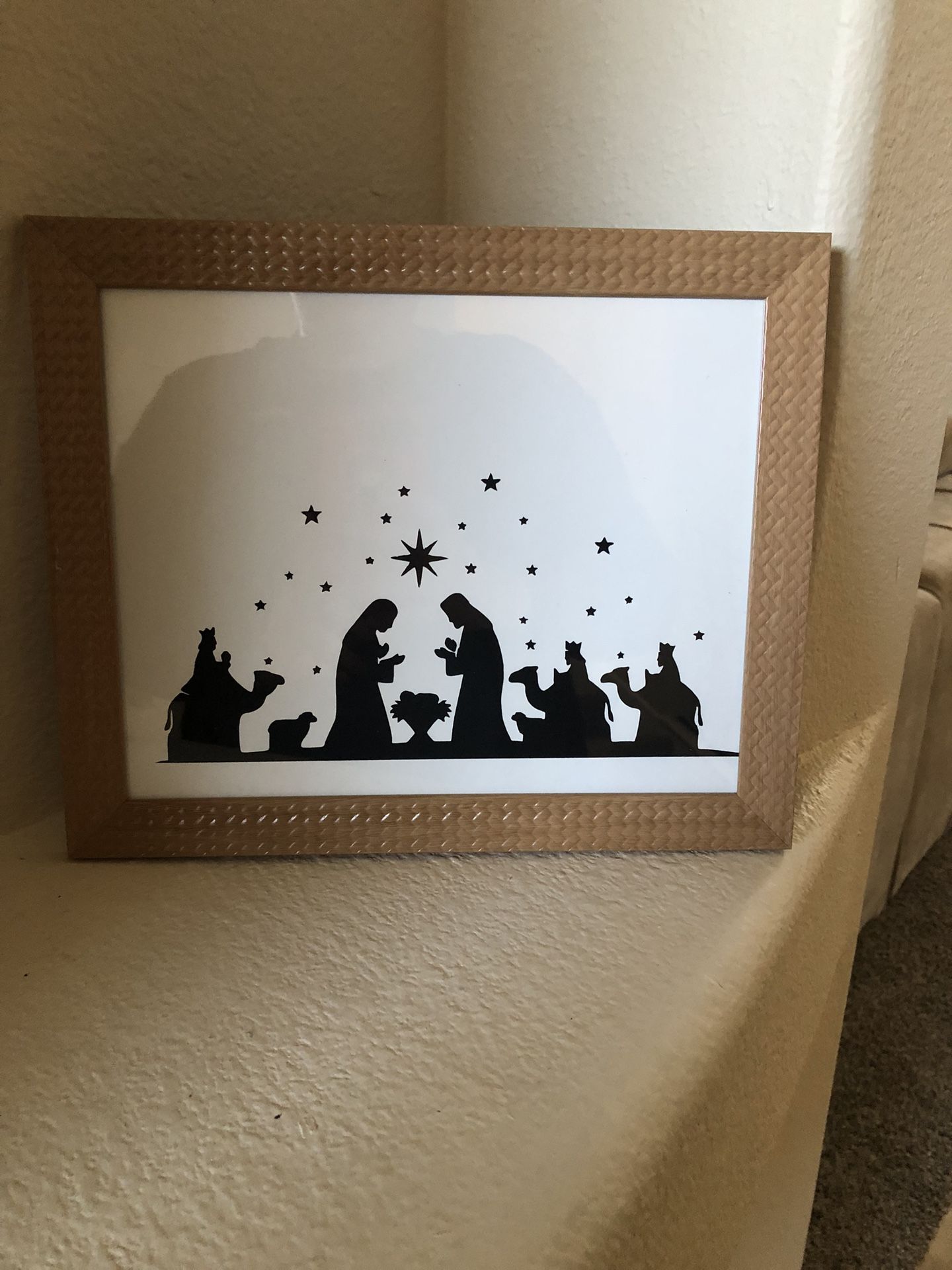 Silhouette 8 x 10 of nativity scene