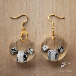 Ring Shaped Resin Earrings