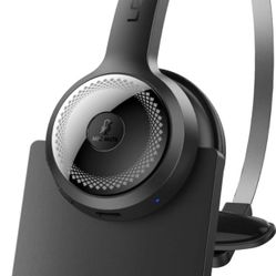  Bluetooth 5.2 Headset, Wireless Headset with Microphone (Al Noise Cancelling) & USB Dongle, 45 Hrs Wireless Headset with Mic for Work from Home PC La