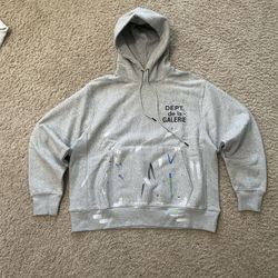 Gallery Dept Paint Splatter Grey Hoodie