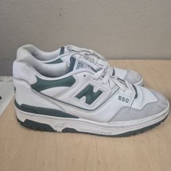 New Balance 550 White Team Forest Green sneakers