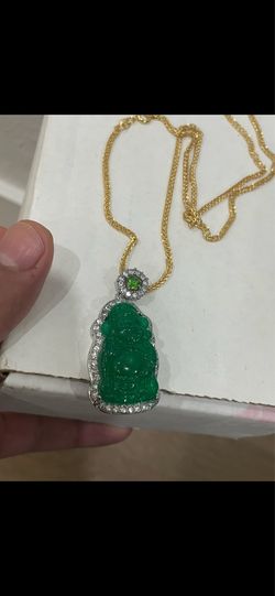 925 Vvs Moissanite Buddha Jade