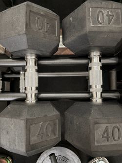 40 lb fixed hex Dumbbells $ 80