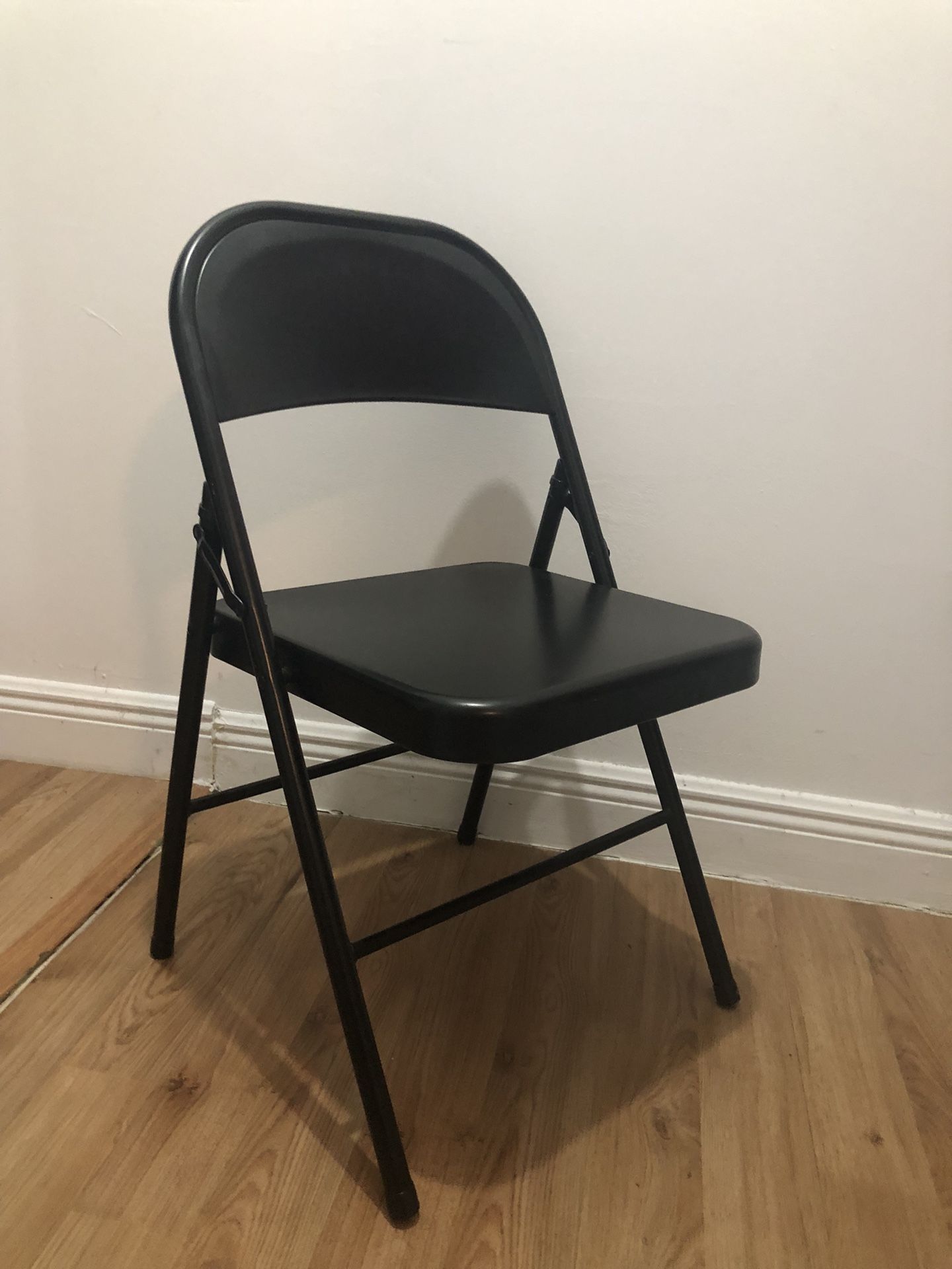 Black Metal Folding Chairs Set Of 4