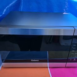Galanz 0.9 Cu ft Air Fry Countertop Microwave, 900 Watts, Stainless Steel,