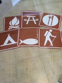 Jumbo camp sign cutouts