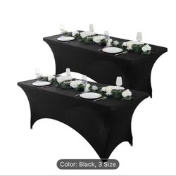 Black 4ft Table Cover. -2