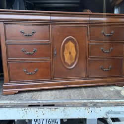 Cherrywood Dresser And Mirror 