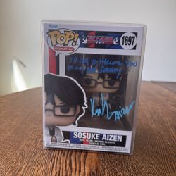 Funko Pop! Bleach Sosuke Aizen #1697 Kyle Hebert Signed And Quote JSA Certified