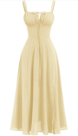 Medium Floral Corset Dress, Boho Summer Spaghetti Straps Square Neck Casual Midi  Dress Flowy Slit Bustier Dresses for Sale in Fontana, CA - OfferUp