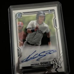 Antonio Gomez Signed Baseball Card