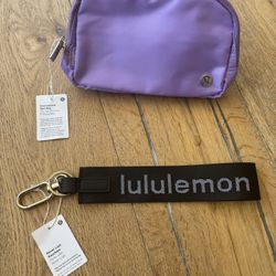 Lululemon Bundle Everywhere Belt Bag Never Lost Keychain Brand New