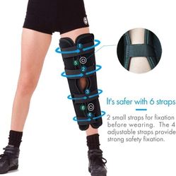 3-Panel Knee Immobilizer Full Leg Support Brace (Medium)