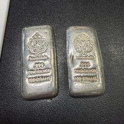 Scottsdale 100gram Silver Bars