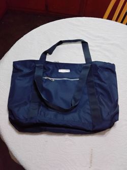 Clearance Sale. 15" Bella Russo Blue Nylon Tote Bag