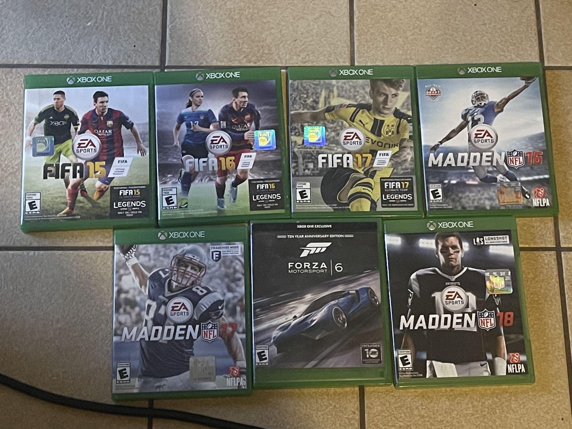 Xbox One Games FIFA / Forza / Madden  ((sold Together)) 