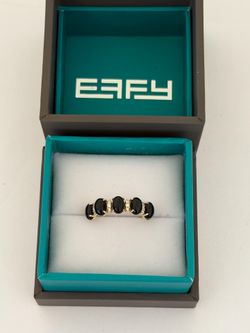 Effy 14K Yellow Gold Black Onyx Diamond Ring Size 7 NWOT MSRP $2,580 IRY0T524DX