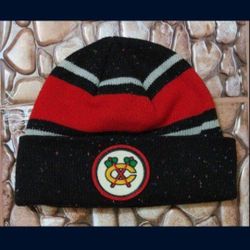 Chicago Blackhawks Mitchell & Ness "SPECKELED" Cuffed Knit Beanie W/ALT. LOGO PATCH (NW/OT) UNWORN!😇 MINT CONDITION! 👀🤯Please Read Description.