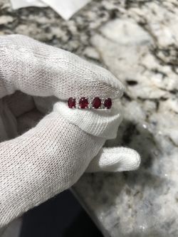White gold diamond and ruby ring