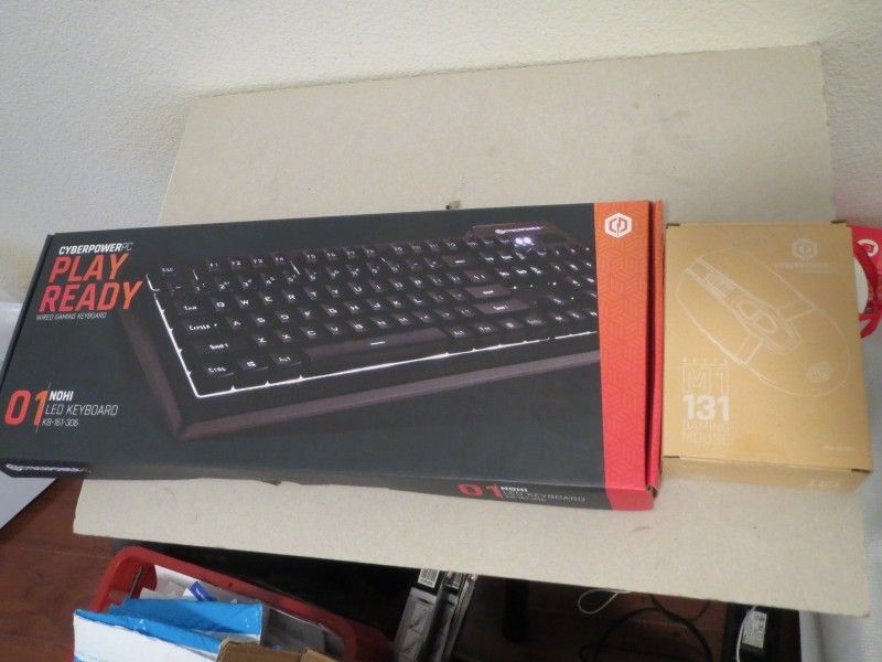 CyberPower Gaming Keyboard KB 161-306 New In Box And Mouse