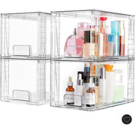 Vtopmart 4 Pack Plastic Clear Storage