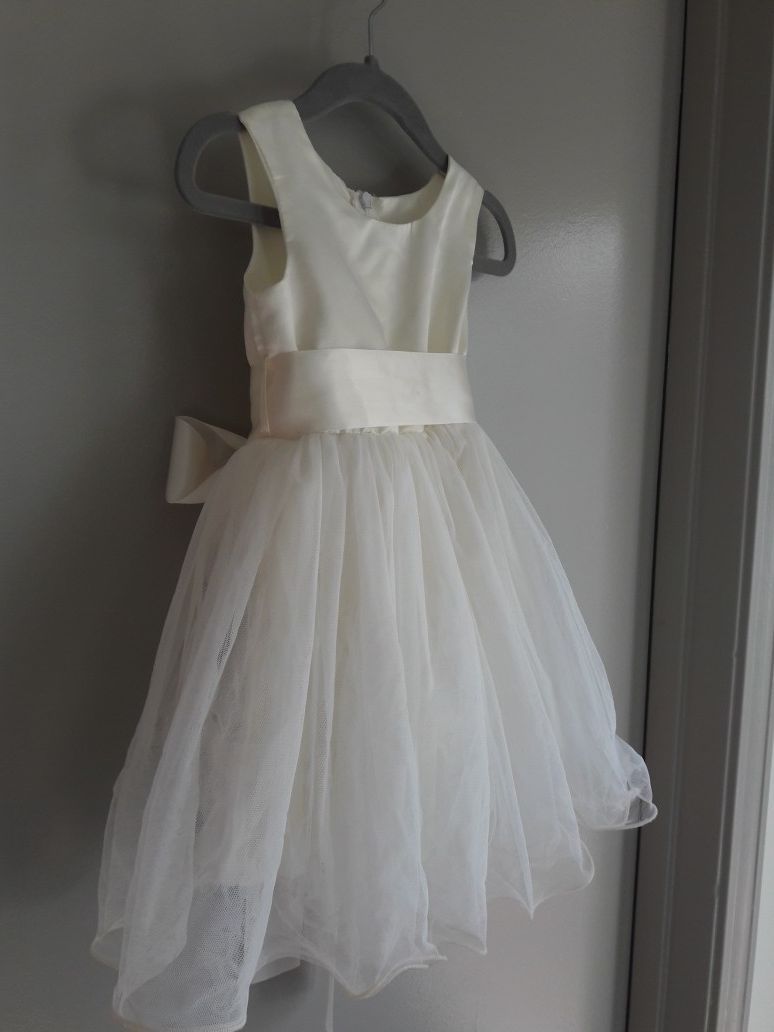 Ivory flower girl dress toddler 1-2 years old