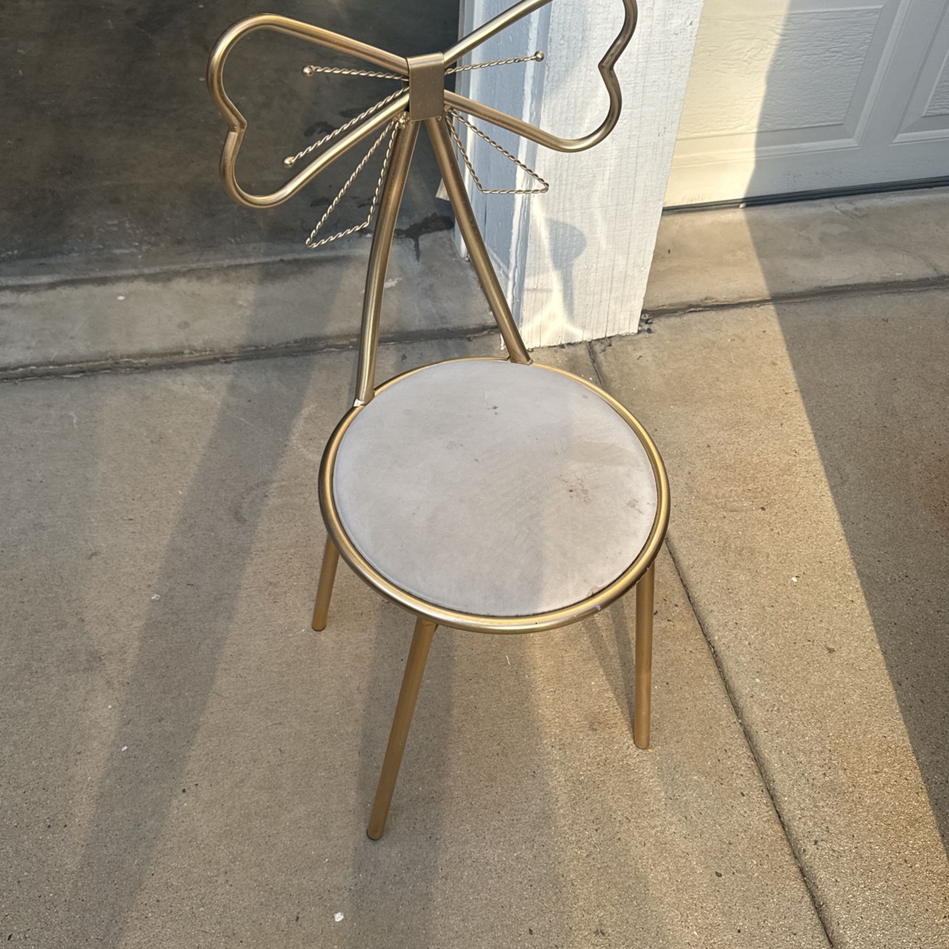 Gold Bow Chair 