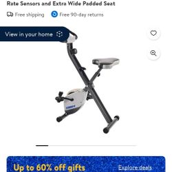 Stamina Folding Cardio Upright Exercise Bike with Heart
Rate Sensors - New
