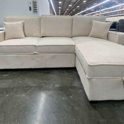 New Sleeper Sectional Couch With Storage / Free Delivery