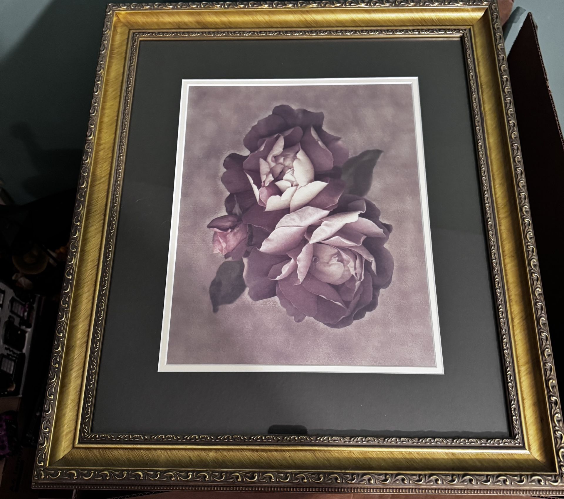 4 Framed Flower Pictures