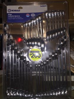 Brand New! Kobalt 34 Pc. Combinación Wrench Set SAE/Metric LIFETIME WARRANTY!