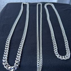 925 Silver Cuban Link Chains 