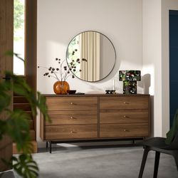 IKEA - RADMANSÖ 6-drawer dresser, brown walnut effect