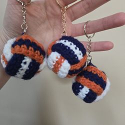 Handmade Crocheted Volleyball Keychain