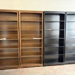 76” H,6-Tier Wooden Bookshelf, Bookshelf with Storage, Floor Standing Modern Style Display Bookcase for Living Room, Office, Study Room, Entryway, Bla