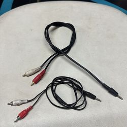 RCA to AUX Audio Cables (RCA to 3.5mm) – 2 Pack