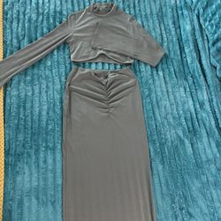 Long Sleeve Skirt Set