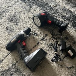 IMPACT DRILL WITH FLASHLIGHT AND CHARGER 