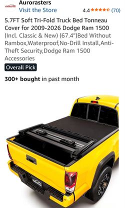 New Dodge Ram Soft Tri-Fold Tonneau Cover