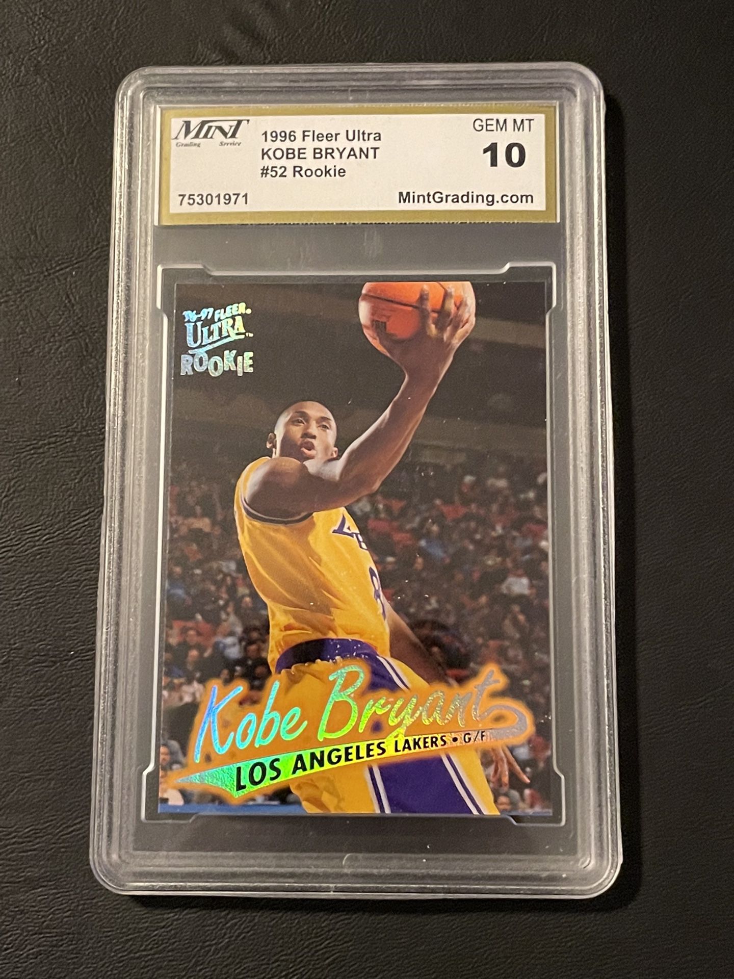 kobe bryant rookie card graded 10 sp #134 perfect nice Kobe Bryant Z-Force Rookie card