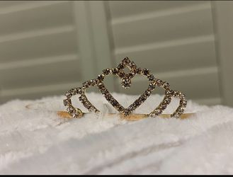 Gold Tiara With Diamonds $5 New