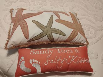 Coastal decor pillows